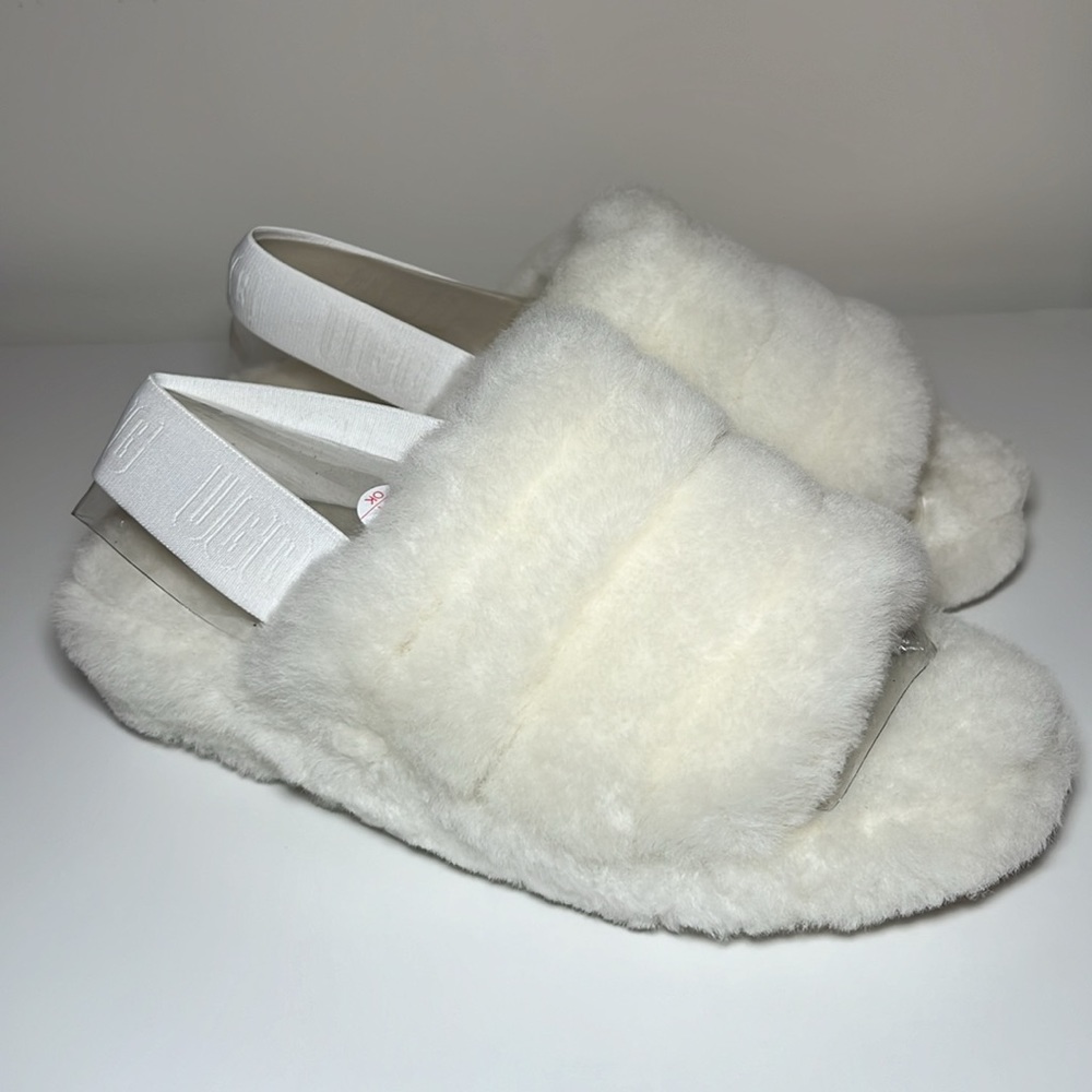 Ugg Fluff Yeah Slide White Size 8 Brand New